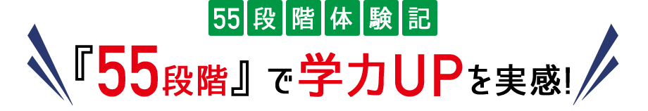 55段階体験記 『55段階』で学力UPを実感!