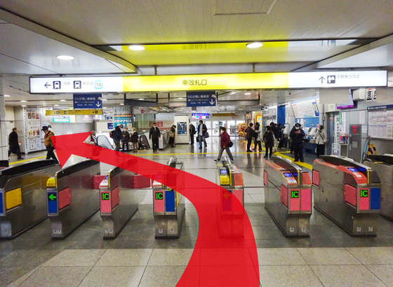 京成船橋駅改札